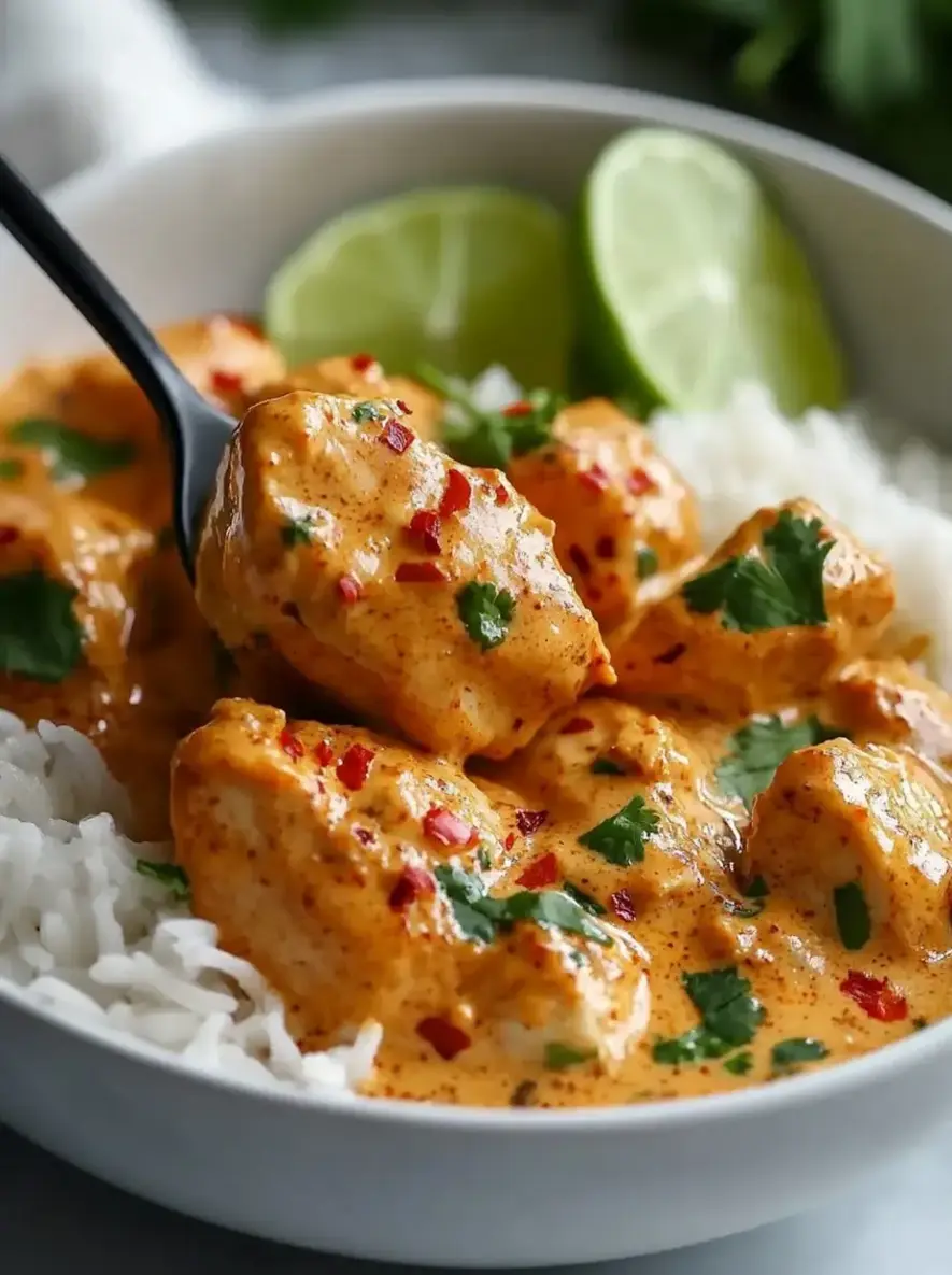 Creamy Coconut Lime Chicken Curry Over Fluffy Jasmine Rice ...