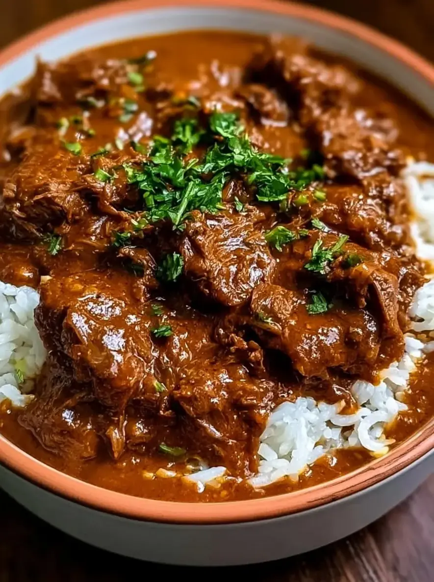 Slow-Braised Coconut Beef Curry with Fragrant Rice - cookingwithlalyta